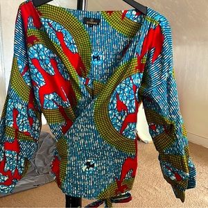 Women African Ankara top size Large Diyanu